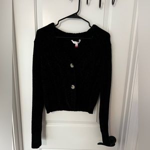 Sherpa cardigan black size medium